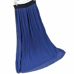 ALLOY Royal Blue Pleated Maxi Skirt, Lined, Size Medium